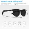 AI Smart Glasses, AI Real Time Translation Glasses with 169 Language & Accents, Auto On/Off by Wearing Sensor, Wide Face, Bluetooth Audio Glasses for Men Women, Travel Meeting Trade Business-Gray view 4