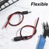 5 Pairs 12V 5A DC Power Pigtail Connector Cables (18AWG), 5.5x2.1mm Male and Female DC Pigtail Barrel Plug Connectors for CCTV Security Camera Lighting Power Adapter LED Strip Lights Solar Panel view 3