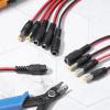 5 Pairs 12V 5A DC Power Pigtail Connector Cables (18AWG), 5.5x2.1mm Male and Female DC Pigtail Barrel Plug Connectors for CCTV Security Camera Lighting Power Adapter LED Strip Lights Solar Panel view 4