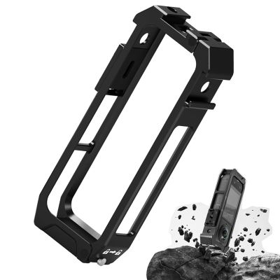 Aluminum Protective Case for Insta360 X5, Multifunction Utility Frame Stronger Construction Metal Cage with Quick-Release Safety Lock