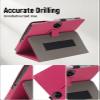 11" Case for TCL NXTPAPER 11 Gen 2 Android Tablet (Model 9465X), FJIASTB PU Leather Folding Cover with Pen Holder and Wrist Strap, Business Travel Portable (Rose Red) view 3
