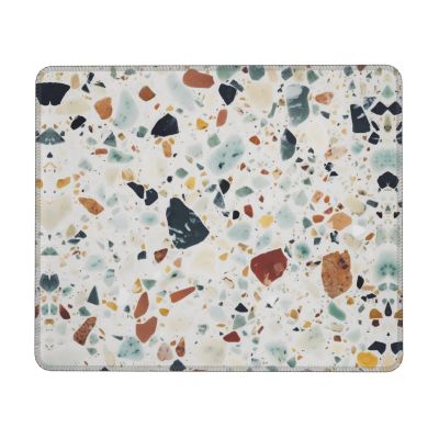 ZHSGNMHH Terrazzo Marble Pastel Print Non-Slip Rubber Base Mousepad, Washable Computer Laptop Mousepads Desk Pad