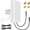 Maswell 4G 5G Directional 2X2 MIMO Antenna Outdoor, High Gain 10dBi, 700-3800MHz Cellular Signal Enhancer with 10km Range, SMA-Male LMR240 Equivalent Cables & TS9/RP-SMA view 1