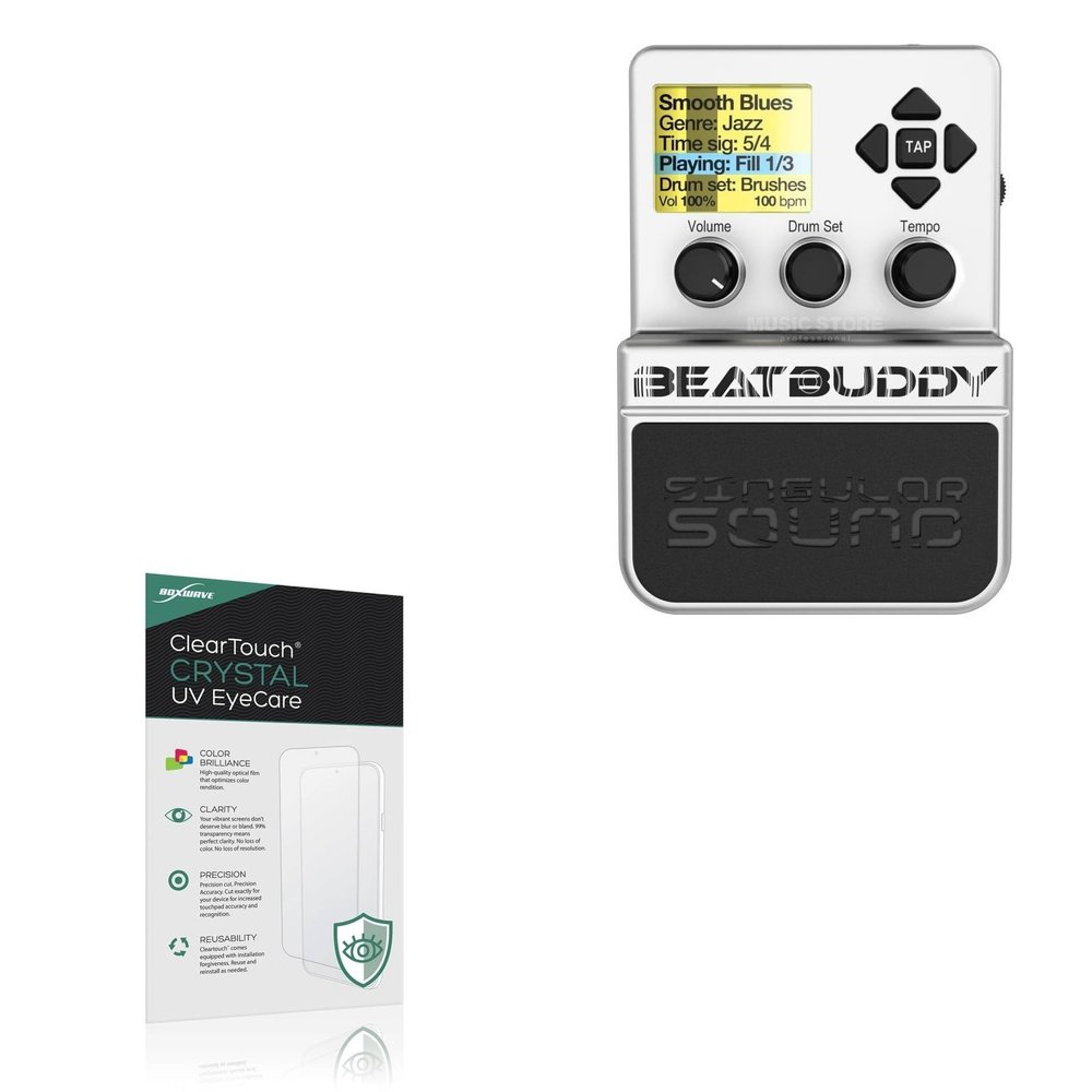 BoxWave Screen Protector Compatible With Singular Sound BeatBuddy - ClearTouch Crystal Anti-UV EyeCare (2-Pack), Filters out Harmful Blue Light Reduce Fatigue