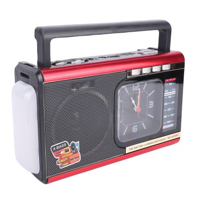 Zunate Portable Retro Radio, Bluetooth Speakers Radio, Multifunctional Portable AM FM SW Retro Speaker with Clock and Flashlight for Outdoor Old Vintage Decor Birthday (US Plug 110V)