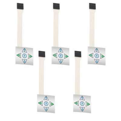 Be In Your Mind 5pcs 5 Keys 1x5 Matrix Array Membrane Keyboard Keypad Control Panel 40x40mm