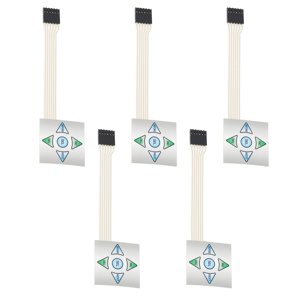 Be In Your Mind 5pcs 5 Keys 1x5 Matrix Array Membrane Keyboard Keypad Control Panel 40x40mm