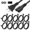 (10-Pack) Polarized Power Cord, 15ft. 2 Prong AC Power Cable, Compatible with Vizio D, E, M Series HDTV TV, Vizio Sound Bar, TV Power Cord Replacement. (15-Feet) view 1