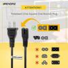 (10-Pack) Polarized Power Cord, 15ft. 2 Prong AC Power Cable, Compatible with Vizio D, E, M Series HDTV TV, Vizio Sound Bar, TV Power Cord Replacement. (15-Feet) view 2
