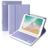 ABEIFAN iPad 6th/5th Generation Case with Keyboard 2018/2017,Smart Folio Cover, Wireless Detachable Backlit Keyboard with Pencil Holder for iPad Air 2/Air,iPad 9.7 inch,Purple view 1