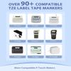 30-Pack TZe-231 TZ-231 TZe231 Compatible for Brother P Touch Label Maker Tape 12mm 0.47 Laminated White 1/2" Refills for Ptouch PTD220 PT-D210 D200 D400 D610BT H110 D220 D600, Black on White view 3
