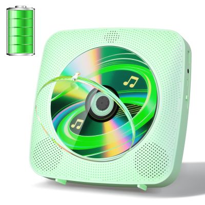 Gueray CD Player Portable Rechargeable: CD Players for Home Portable CD Player with Bluetooth & Dual Speakers 1800mAh CD Boombox FM Radio USB Type-C MP3 Music Player