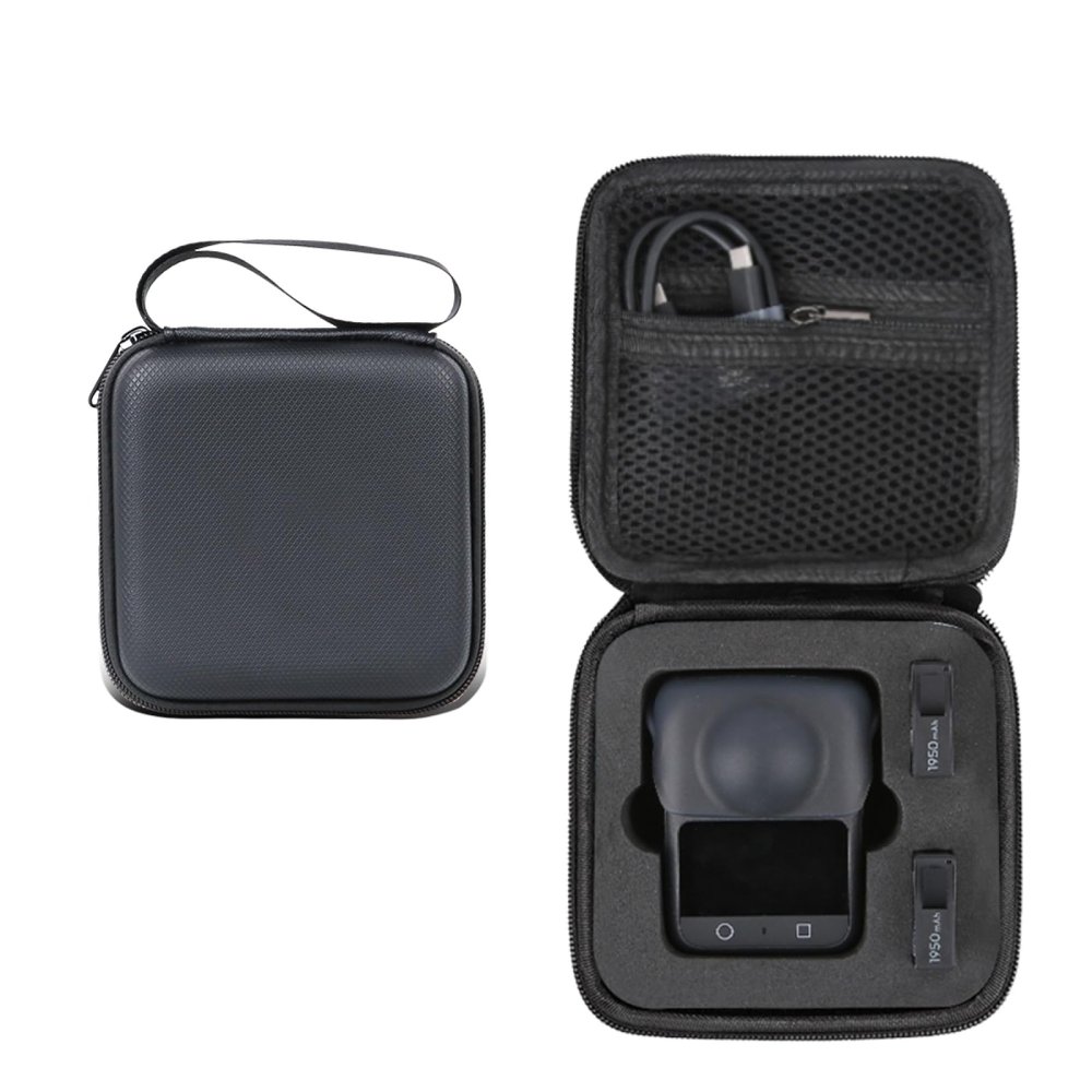 Camera Carrying Case Suitable for DJI OSMO 360 Mini Nylon/PU Storage Bag,Small Size and Comfortable, Gray Or Black, PU black