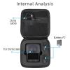 Camera Carrying Case Suitable for DJI OSMO 360 Mini Nylon/PU Storage Bag,Small Size and Comfortable, Gray Or Black, PU black view 4