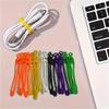 100pcs Silicone Multifunctional Cable Organizer Winder Storage Holder Bag with Zip Tie, Twist, and Clip Functions(Orange) view 3