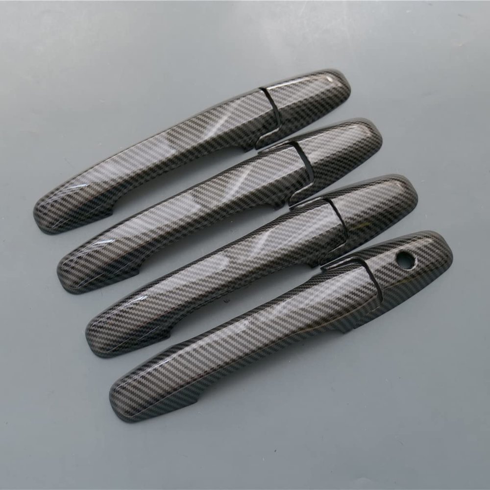 1 Set Sport Carbon Fiber Style Door Handle Cover Trim for Honda Civic 2006-2011 Pilot 2009-2015 (Carbon Fiber Print)