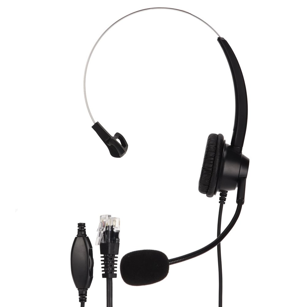 H360 RJ9 VA Telephone Headset, Single Sided Business Headset with RJ9 Plug, Volume Control, Noise Canceling Microphone, Lightweight for Call Centers Offices Customer Service