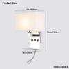 LED Bedside Wall Lamp with USB Charging - Rocker Reading Light for Living Room, Bedroom, Hotel, Hallway, European Style, Room Display Lights view 3