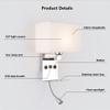 LED Bedside Wall Lamp with USB Charging - Rocker Reading Light for Living Room, Bedroom, Hotel, Hallway, European Style, Room Display Lights view 4