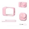 Compatible with for I n s t a 360 GO Ultra Silicone Protective Case Action Camera Protective Cover Protective Case Accessories Action Camera Protective Shell 4-Piece Set (Pink) view 1