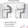 Adjustable Laptop Stand, Recliner Foldable Laptop Riser with Portable Fan Aluminum Alloy Laptop Stand Adjustable Ergonomic Compatible with 11'' -17'' for Library Home Office(3) view 3