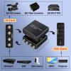 ACHAVE SDI to HDMI Video Converter, 4 sdi Input and 4 hdmi Output,4 in 4 Out,Black, Multi-Format Support, HD-SDI/3G-SDI Input, 1080p@60Hz Resolution, Long Distance Transmission view 2