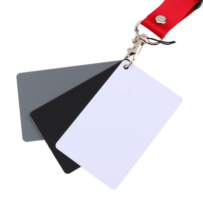 Beufee White Balance Grey Cards, Gray Cards Custom Color Calibration Camera Checker for Digital Photography Video 3 in 1