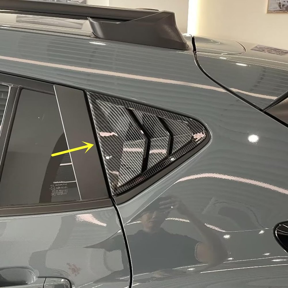 2X Sport Style Quarter Window Scoops Louvers for Subaru Crosstrek Impreza 2024 2025 (Carbon Fiber Print)