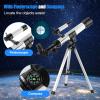 Telescope for Kids & Beginners 40mm Aperture 400mm AZ Mount Astronomical Refracting Telescope with Finder Scope Compass and Tripod view 3