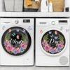 11.8" x 11.8" Washing Machine Glass Decals - Dry & Wash Self-Adhesive Vinyl Stickers, 2-Piece Removable Set (Romantic Roses-2PCS) view 1