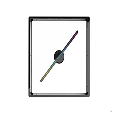 42 Cm Fan And 45CM Cover 3D Hologram Projector Remote Advertising Display Led Sign Holographic Lamp Waterproof(P45 set Gray)