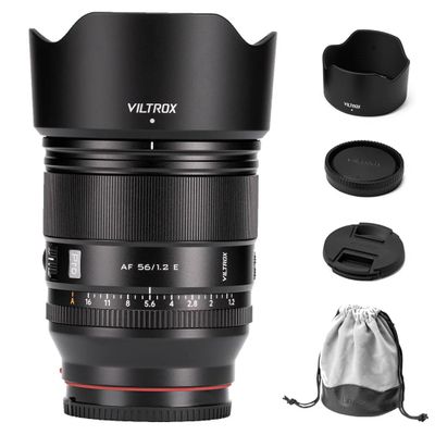 Viltrox 56mm F1.2 E, Auto Focus Prime Lens for Sony E-Mount, AF 56mm f1.2 E Mount Mirrorless Camera Lens for Sony a7 a6700 a6500