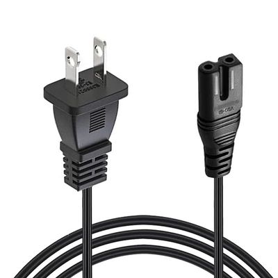 2-Prong 6ft AC Power Cord Cable Replacement for Stanton T.62 T62 T62B-NA T.62B T62B T.52 T52 T.52B T52B T.92 T92 T.60 T60 Professional DJ Equipment Direct Drive Digital Turntable
