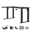 4-Leg L-Shape Standing Desk Frame Dual Motor, Electric Corner Legs Compatible Desktop Size 55-71, 264 lbs Weight Capacity, Anti-collision Detection Stand Up Desk Frame Workstation, Black Frame Only view 1
