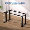 4-Leg L-Shape Standing Desk Frame Dual Motor, Electric Corner Legs Compatible Desktop Size 55-71, 264 lbs Weight Capacity, Anti-collision Detection Stand Up Desk Frame Workstation, Black Frame Only view 3