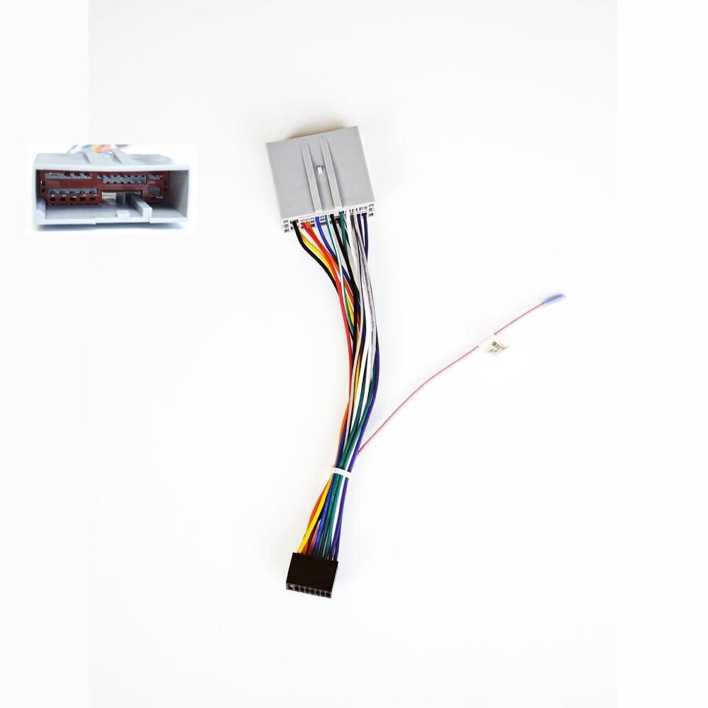 24Pin ISO Radio Wiring Harness Adapter for Ford 2003-2013 F150 F250 Lincoln Navigator Mercury Mountaineer, Aftermarket Stereo Harness with SWC Steering Wheel Control & Reverse Camera Cable
