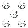 BVMAG Acoustic Tube Earpiece Headset with PTT Mic Compatible for Yaesu VX-6R VX-7R VX-170 FT-270 Standard Horizon HX210 HX400 HX870 HX750S HX890 Walkie Talkie 2 Way Radio 5Pack view 1