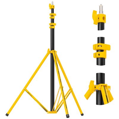 AMBITFUL GM280 Light Stand 9.18ft/280cm Air Cushioned Heavy Duty Aluminum Tripod with 1/4" & 3/8" Screw for Softbox Ring Light Studio Camera Video Photography Equipment Foldable (Yellow)
