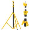 AMBITFUL GM280 Light Stand 9.18ft/280cm Air Cushioned Heavy Duty Aluminum Tripod with 1/4" & 3/8" Screw for Softbox Ring Light Studio Camera Video Photography Equipment Foldable (Yellow) view 1