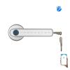 Smart Lock with Handle, APP Mobile Phone Remote Control Smart Finrprint Password Lock with Key,for Bedroom/Front Door/Apartment(Silver) view 2