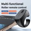 Fingertip Wireless Bluetooth Remote Controls, New Scrolling Bbluetooth Remotes Scrollings Rings Page Turner, USB Rechargeable Camera Video Clicker for Phone (Black 1 Set) view 2