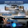 TUIFAC 4K Rear View Mirror Camera, 12'' Mirror Dash Cam, 4K/2.5K Backup Camera for Car, WiFi/GPS Dash Cam Front and Rear with 32GB Card, APP, Voice Control, WDR Night Vision, Reverse Assist (Black) view 4