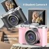 4K Digital Camera for Photo, 2025New Portable FHD 4K 48MP Digital Camera with Flip Screen, Built in LED Fill Light Compact Retro Camera for Teens Students (Brown 1 Set) view 3