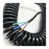 ACFFVBW Coiled Extension Cord, 3 Core 1.5mm2 Spring Cable OD 8mm Electronic Hand Wheel Signal Wire(Stretch 1.2 Meters) view 2