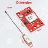 4 Pack GY-NEO6MV2 NEO-6M GPS Module - Flight Controller Module Board 3V-5V with Super Strong Ceramic Antenna Compatible with Ar duino ESP 32 Rasp Berry P i EEPROM APM 2.5 (Red) view 4