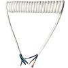 ACFFVBW Coiled Extension Cord, 3 Cores 13AWG Power Telescopic Spiral Wire 2.5mm Square Spring White Cable Retractable Coil(Stretch 3 Meters) view 1