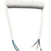 ACFFVBW Coiled Extension Cord, 3 Cores 13AWG Power Telescopic Spiral Wire 2.5mm Square Spring White Cable Retractable Coil(Stretch 3 Meters) view 3