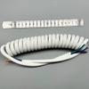 ACFFVBW Coiled Extension Cord, 3 Cores 13AWG Power Telescopic Spiral Wire 2.5mm Square Spring White Cable Retractable Coil(Stretch 3 Meters) view 4