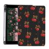 AdorableWhimsy Leopard Print Cherry Case for iPad 9th/7th/8th Generation(2021/2020/2019 10.2 Inch) Aesthetic Design Leather Protective Case Foldable Soft Back Cover with Pencil Holder view 1