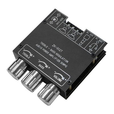 BT 5.1 Power Amplifier 30WX2 High Power Audio Amplifier with Versatile Connectivity of Customizable Sound Quality for Home Theater and Box